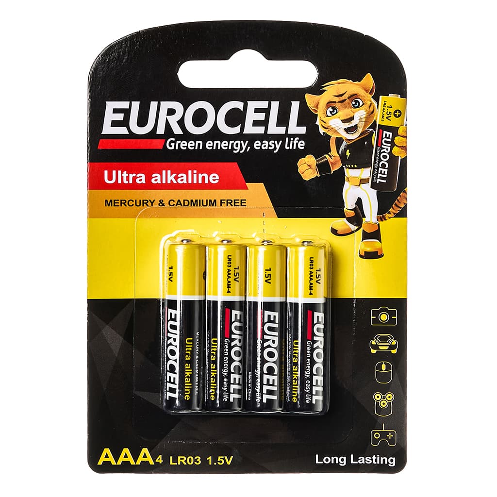Батарейки Eurocell цинк-углеродные AAA (мизинчиковые)